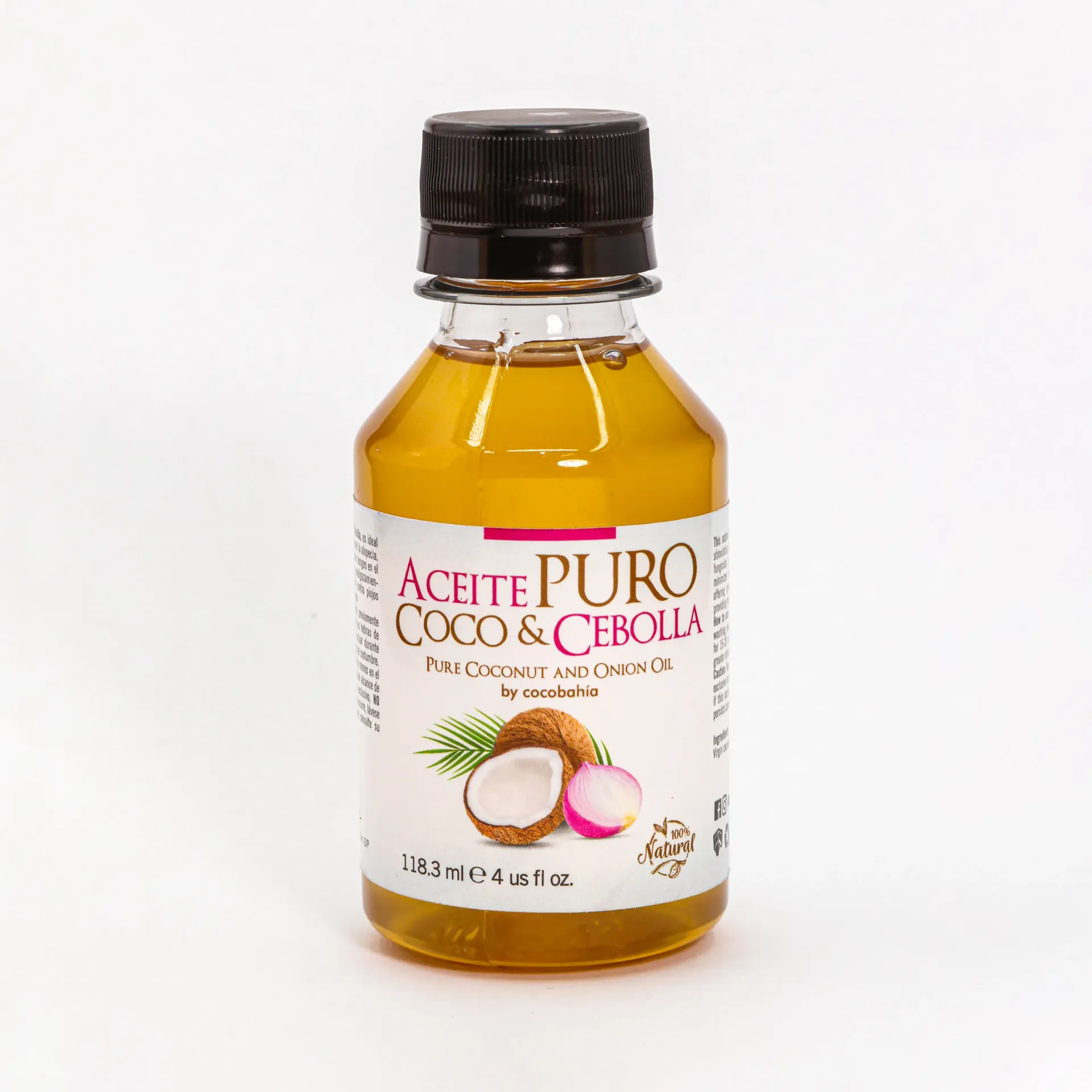 Aceite Capilar Puro Coco  Coco y Cebolla  4 OZ 
