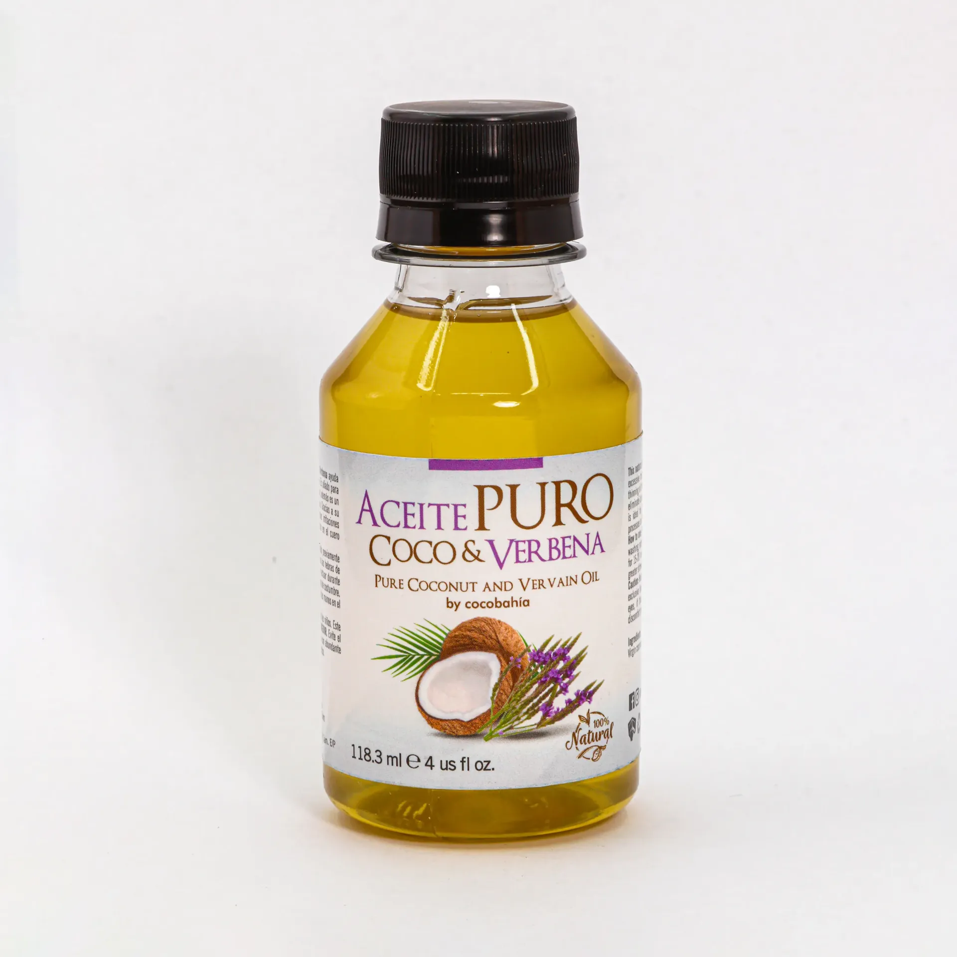 [CB-077] Aceite Capilar Puro Coco  Coco y Verbena 4 OZ