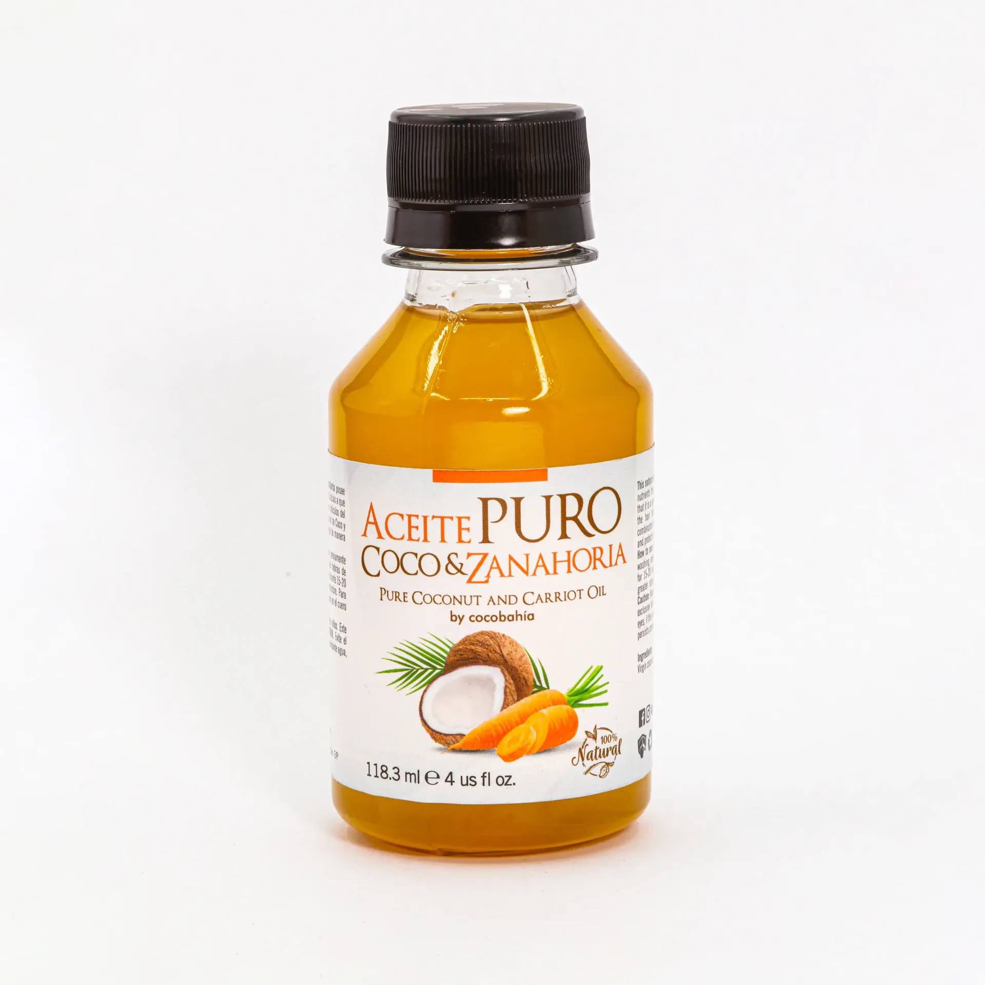 Aceite Capilar Puro Coco  Coco y Zanahoria 4 OZ