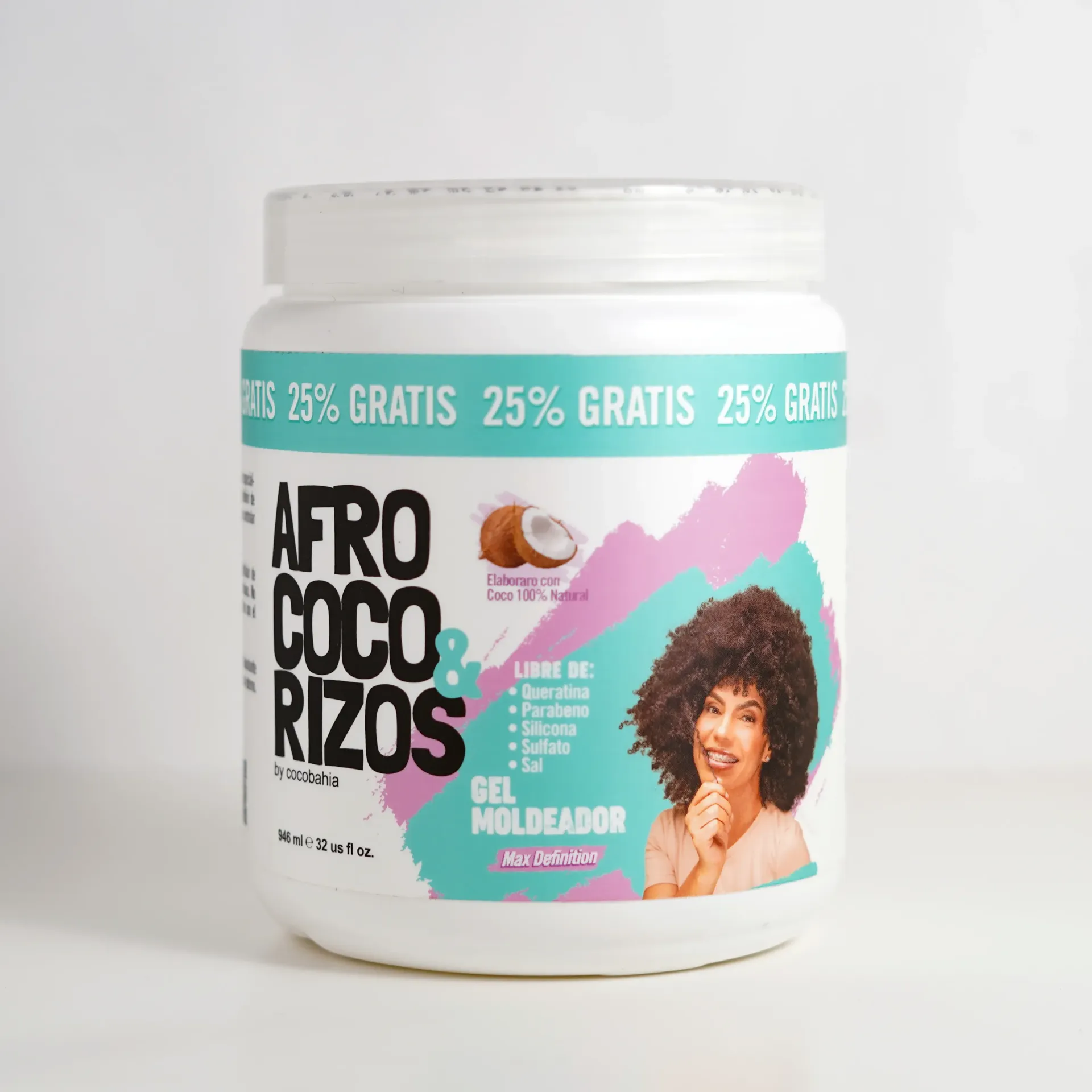 Gel Moldeador Afro, Coco & Rizos 32 OZ