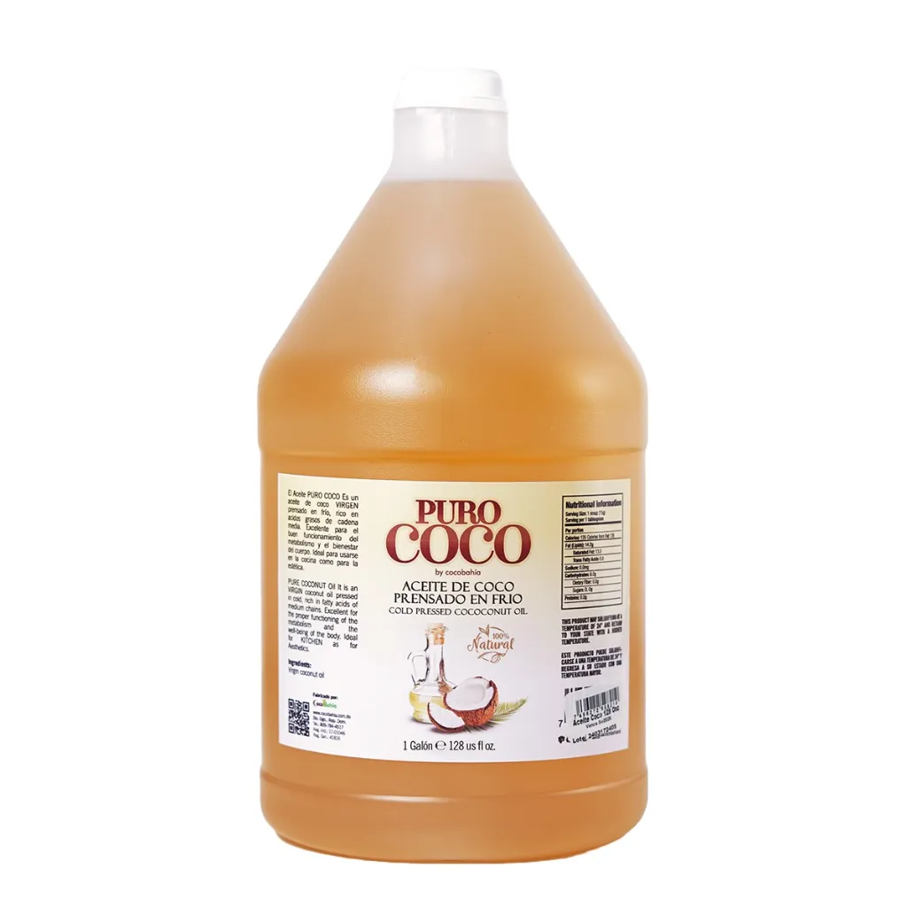 [CB-005] Aceite de Coco Virgen Puro Coco Galón 128 OZ / Galon