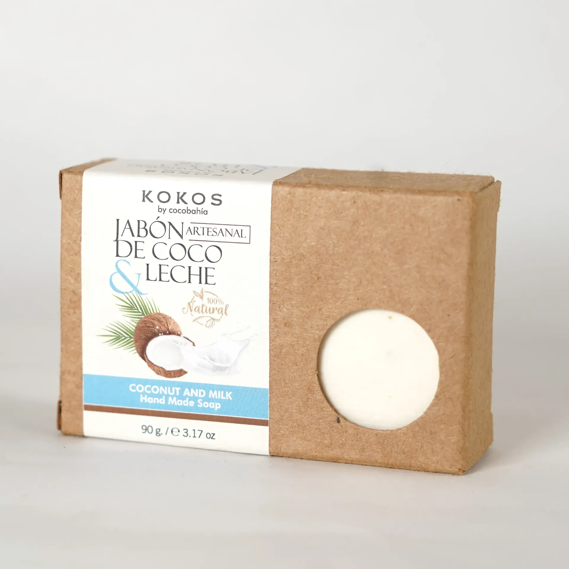 Jabón Artesanal Coco y Leche 90 gr