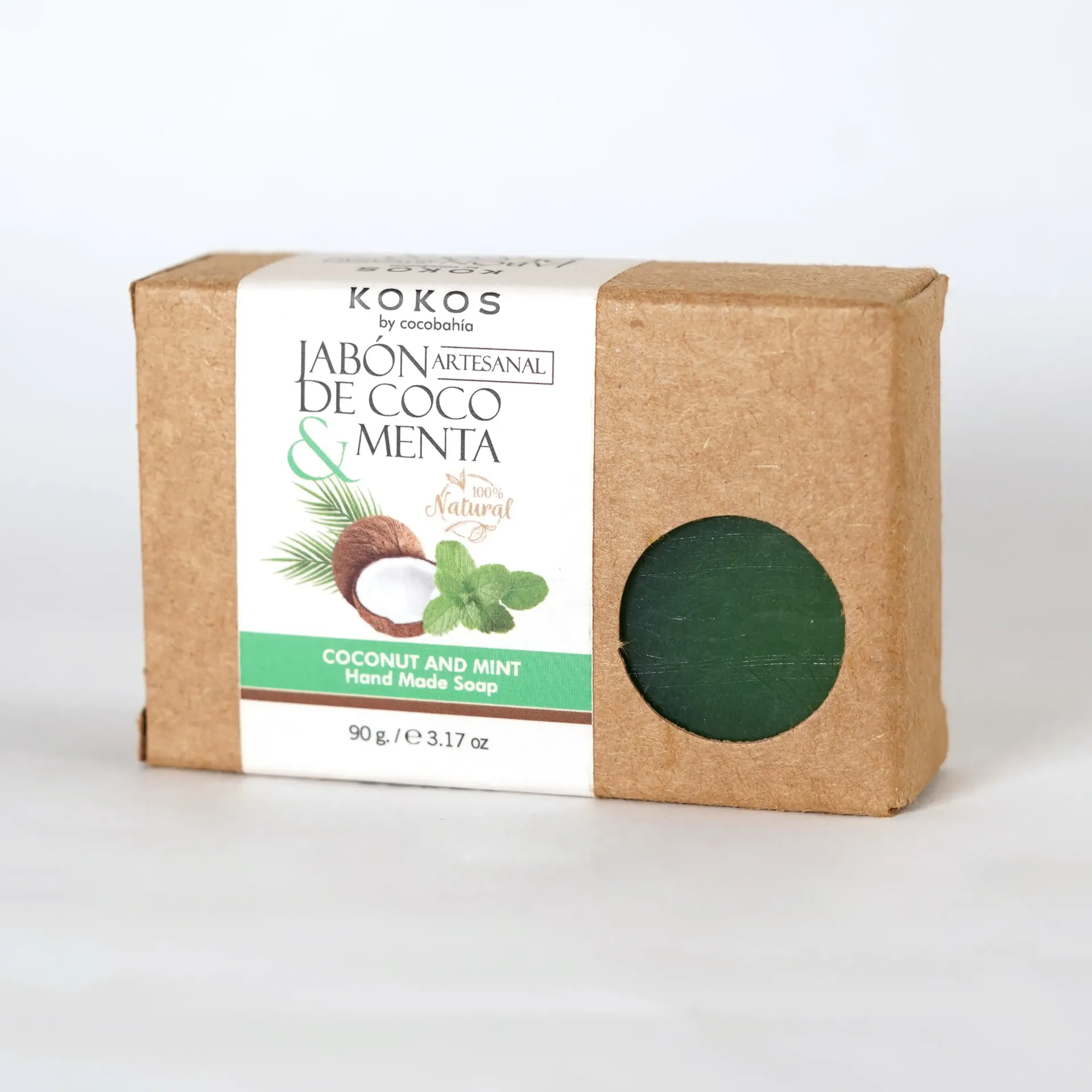 [CB-137] Jabón Artesanal Coco y Menta 90 gr