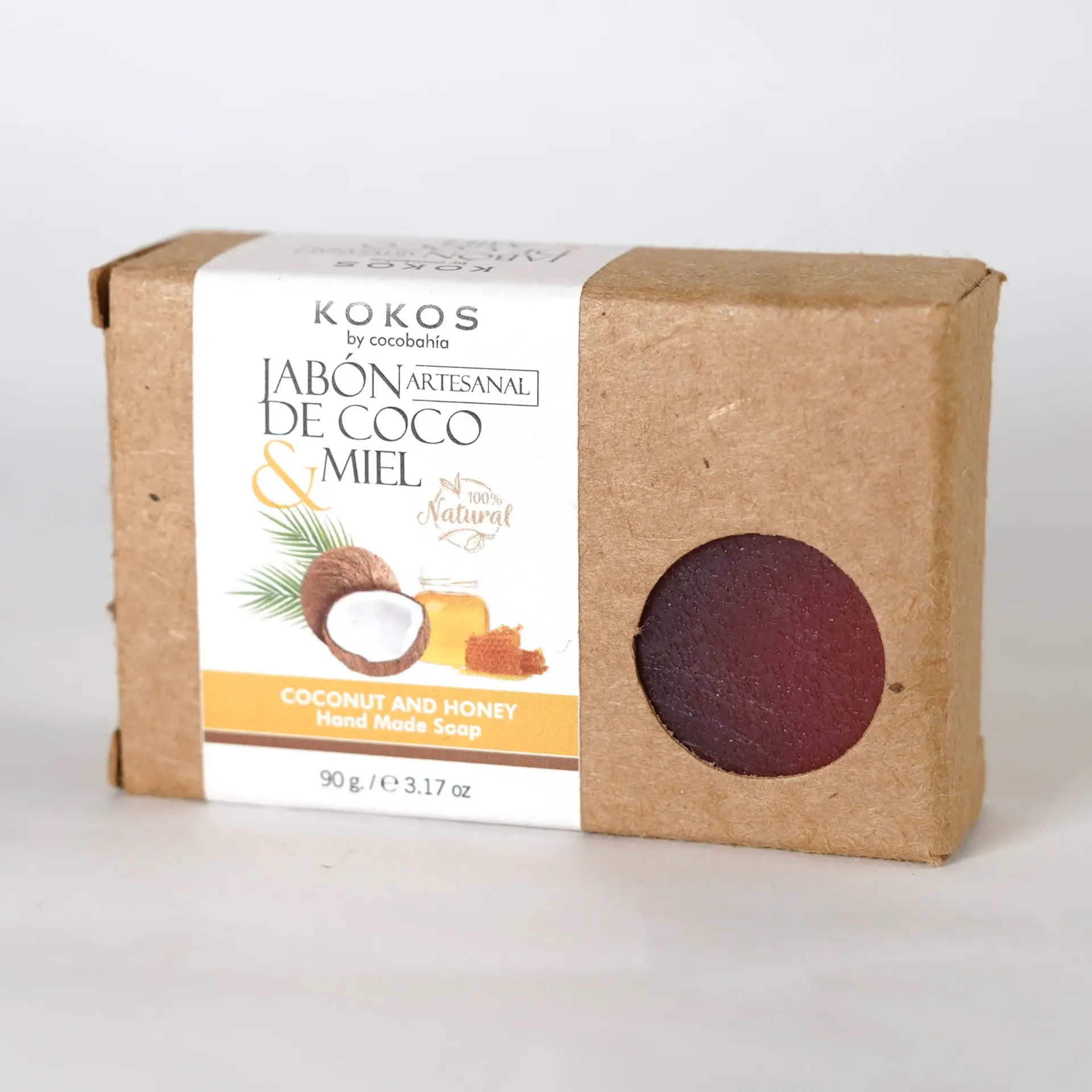 Jabón Artesanal Coco y Miel 90 gr